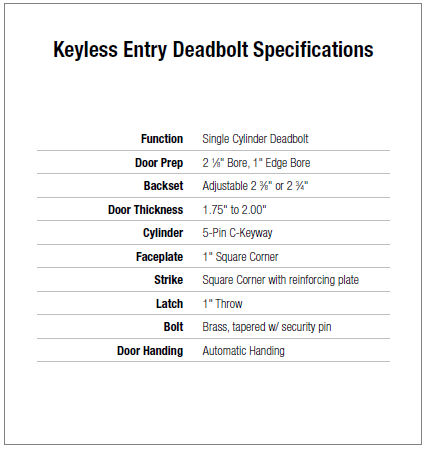 baldwin keyless entry deadbolts