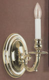 polished brass electric wall sconce