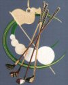 baldwin brass golf ornament