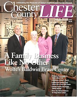 Wolfe's Baldwin Brass Center Chester County Life Magazine
