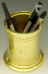 solid brass pencil cup