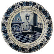 Royal Goedewaagen Blue Personalized Delft Birth Plate