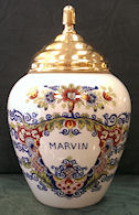 Royal Goedewaagen Personalized Delft Tobacco Jar