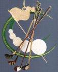 crossed drivers ornament