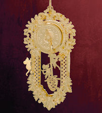 mice on clock ornament