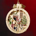 baldwin santa with children ornament