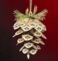 baldwin sylvan pine cone ornament