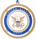 navy christmas ornament