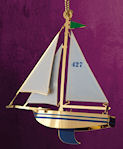 sailboat christmas ornament