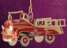 pedal fire truck ornament