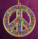 peace sign ornament