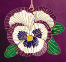 Pansy Christmas Ornament
