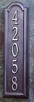 vertical address plaque