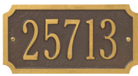 cut corner address plaque