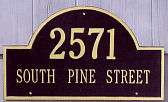 arch address plaque