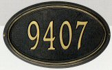 oval address plaque