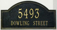 arched address plaque