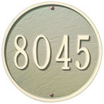 Whitehall 9 inch round address plaque #1033