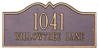 Whitehall Hillsboro Personalized Address Plaque