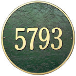 Whitehall 15 inch round address plaque #2100