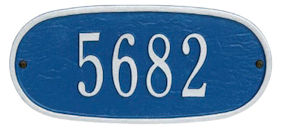 oval address plaque