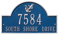 personalized arched marker plaque with anchor
