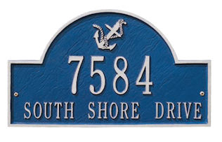 personalized arched marker plaque with anchor