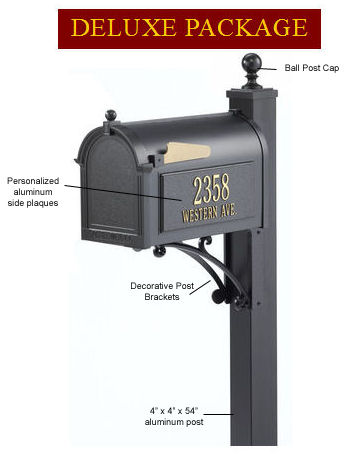 Whitehall Deluxe Streetside Mailbox package