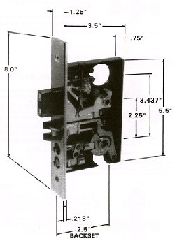 assembly mortise lock parts diagram