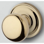 Baldwin Classic Knob Privacy Set #5405 in Polished Brass 030