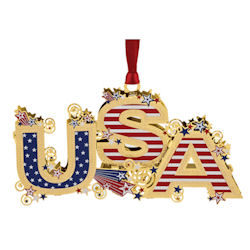 USA 3D Christmas Ornament