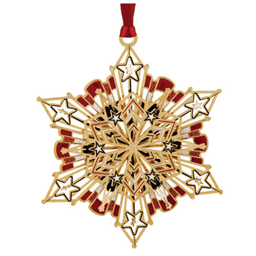 Americana Snowflake Christmas Ornament
