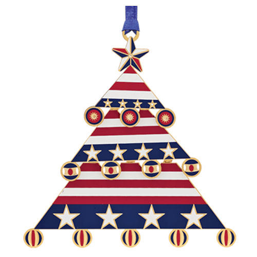 Americana Christmas Tree Christmas Ornament