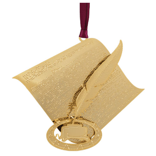 Constitution with Quill Christmas Ornament