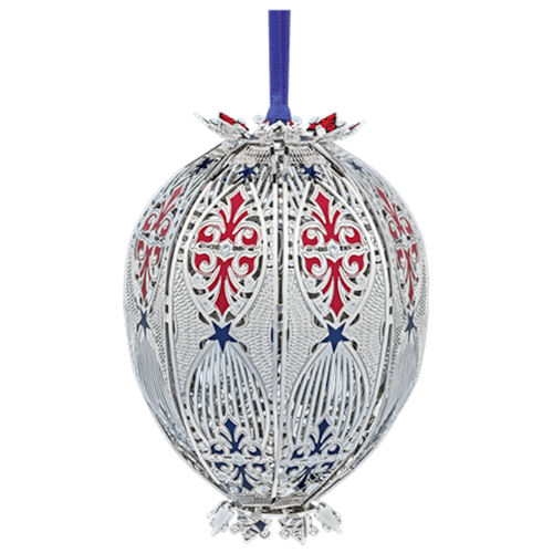 Patriotic 3D Egg Christmas Ornament