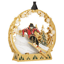 Downhill Skier Christmas Ornament