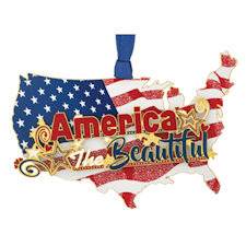 Patriotic America Christmas Ornament