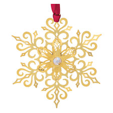 Brilliant Gold Snowflake Christmas Ornament