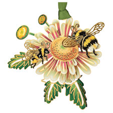 Bumble Bees Christmas Ornament