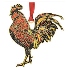 Rooster Christmas Ornament