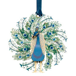 Peacock Christmas Ornament