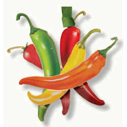 Chili Peppers Christmas Ornament