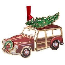 Woodie Station Wagon Christmas Ornament