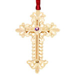 #61349 Gold Cross Christmas Ornament