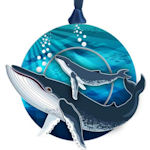 #62559 Humpback & Mom Christmas Ornament