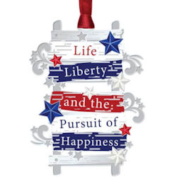 Life Liberty Ladder Christmas Ornament