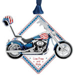 #62628 Americana Motorcycle Christmas Ornament