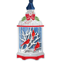 Cardinal Christmas Lantern Ornament