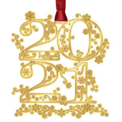 2021 Numerals Christmas Ornament