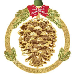 Festive Pine Cone Christmas Ornament